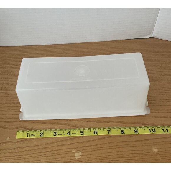 Vtg Tupperware Velveeta Cheese Keeper Dish Clear Plastic Rectangular Container - Picture 6 of 7